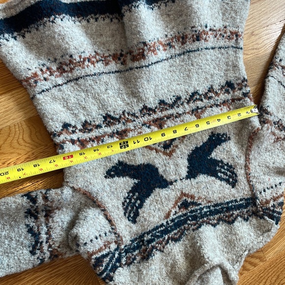Anthropologie x Pilcro Long-Sleeve Mock-Neck Bird Sweater Size Small NWT - Picture 13 of 14